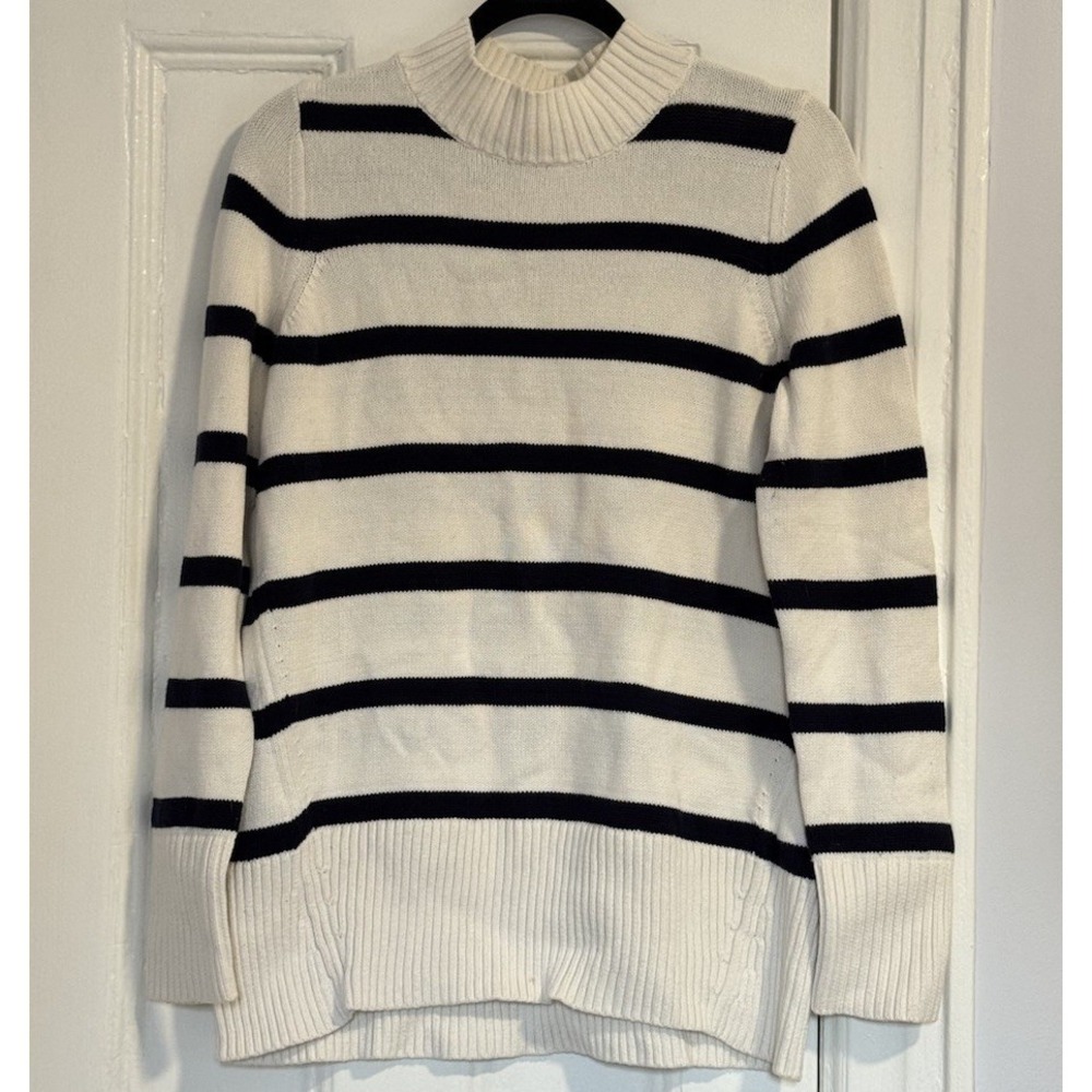 Gap Men's Striped Sweater White / Navy Size Large